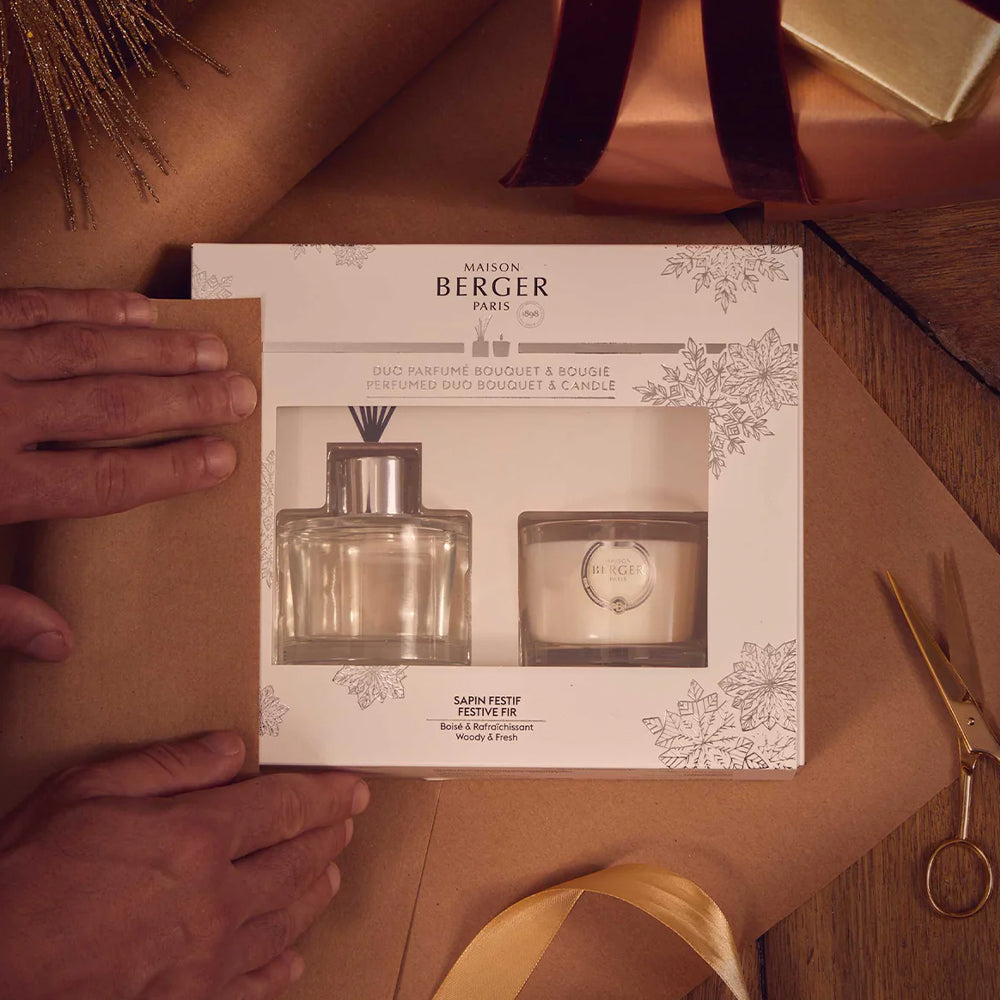 Lampe Berger - Duo Giftset - Mini Geurkaars & Parfumverspreider - Winter Wonderland