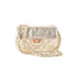 goud handtasje van metallic leer