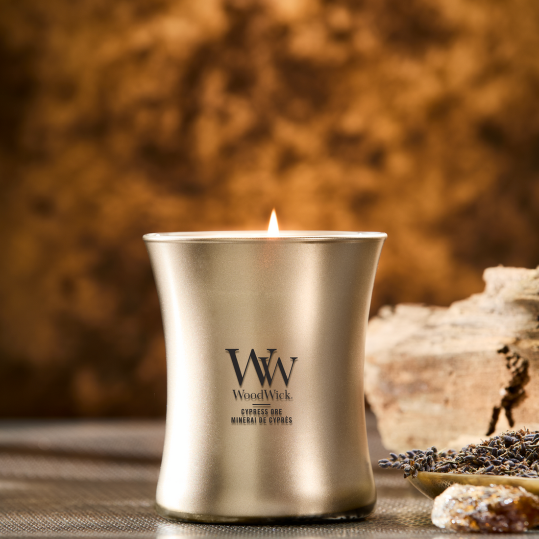 WoodWick - Precious Metals - Warm Nickel - Cypress Ore