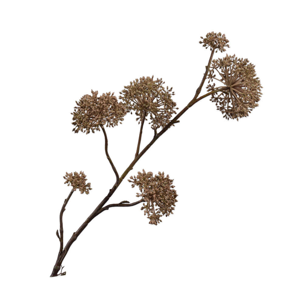 Zijden Bloemen - Silk-Ka - Dille Tak Mauve Beige