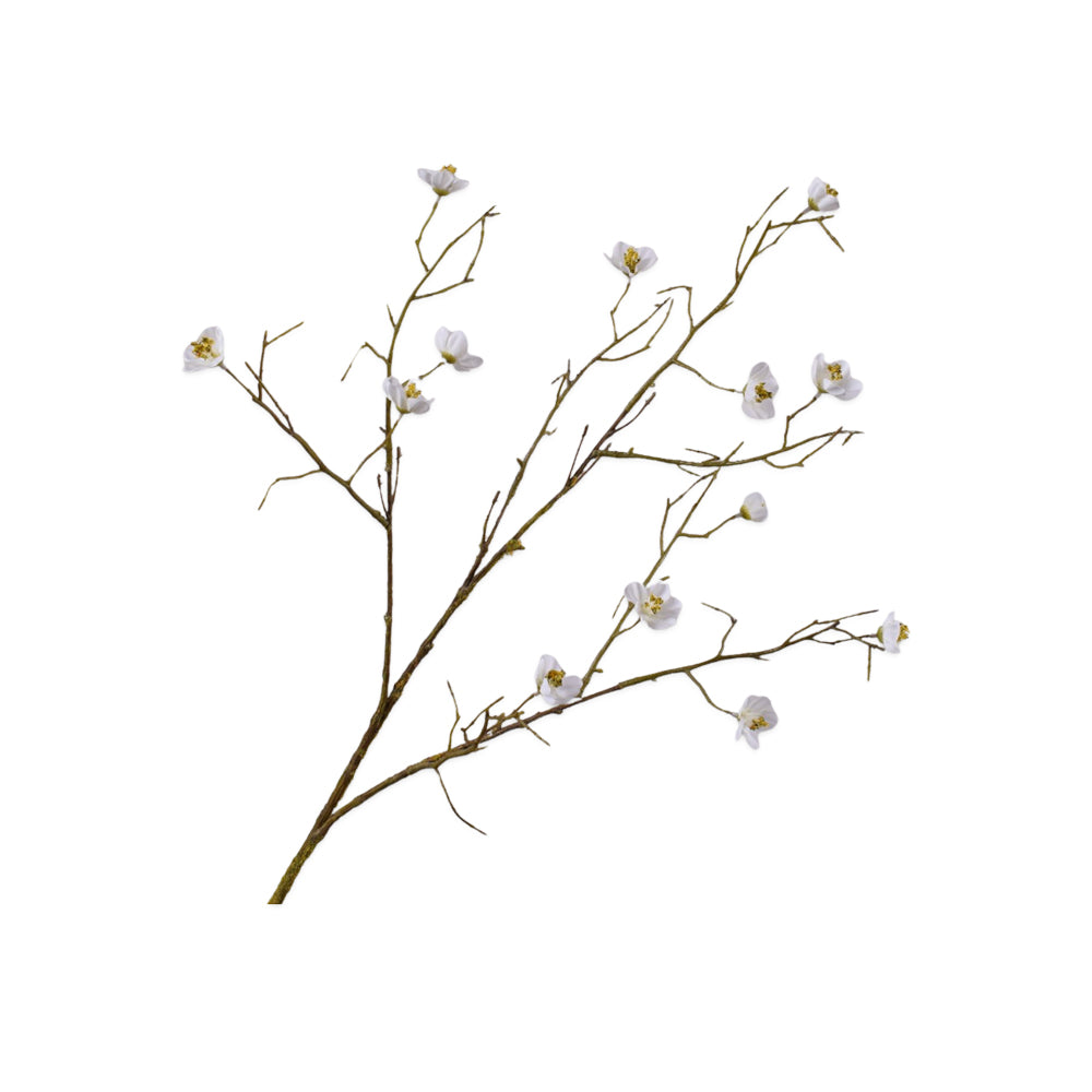 Zijden Bloemen - Silk-Ka - Tak Met Witte Bloesem S