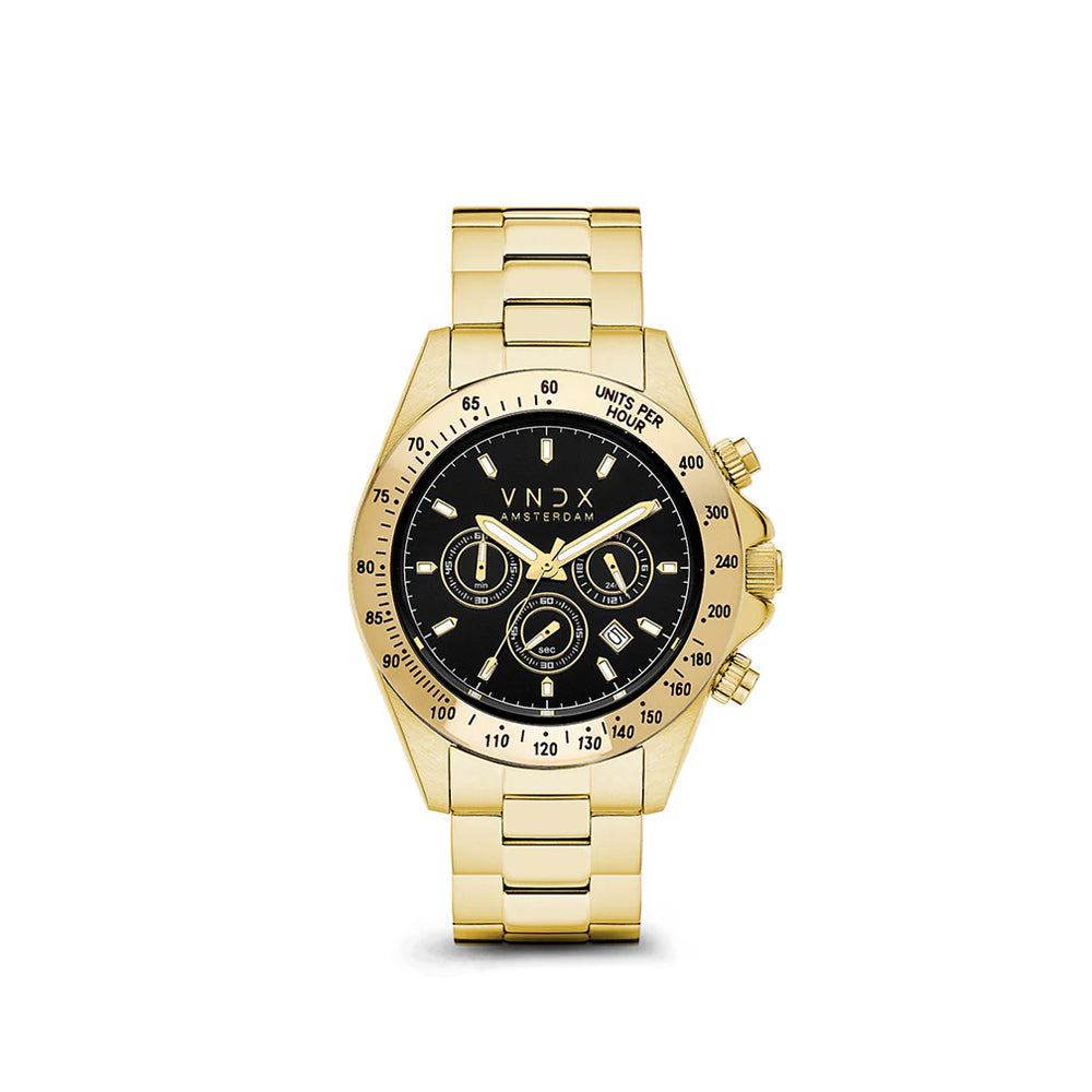 VNDX Horloge - Power Babe Zwart Goud