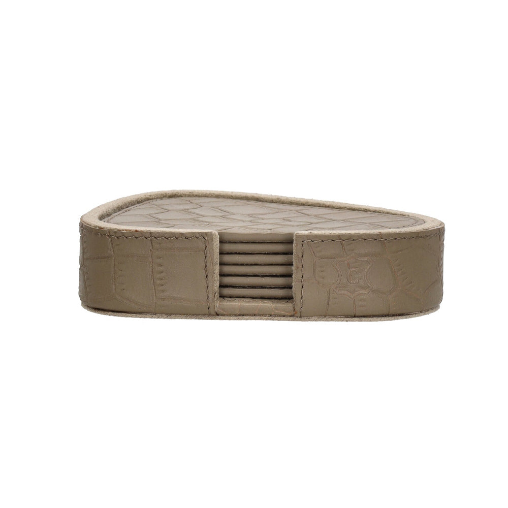 Chamada Onderzetters - Sophie XS - Organisch - Taupe Croco Leer