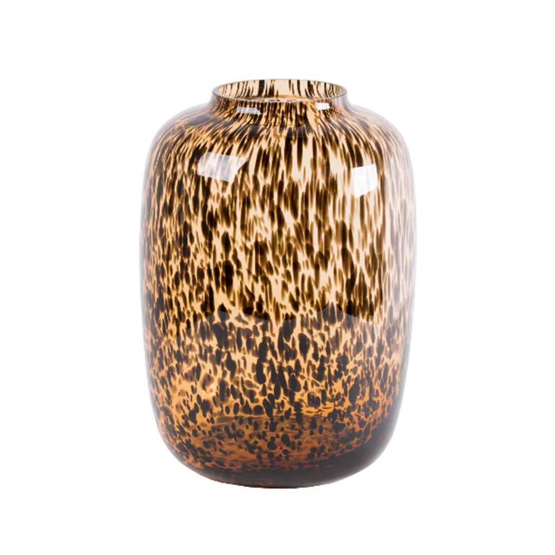 Cheetah Bulb Vase Brown - Large