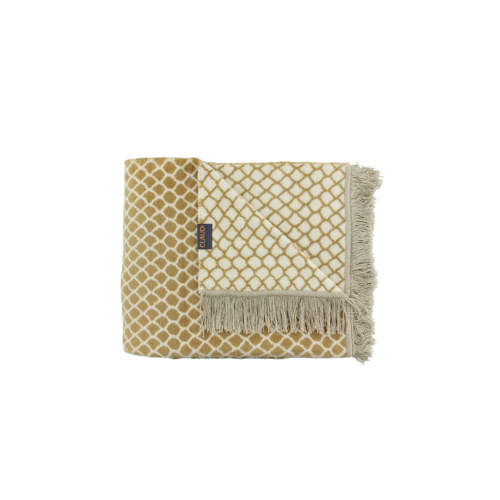Claudi Plaid - Colly Gold & White