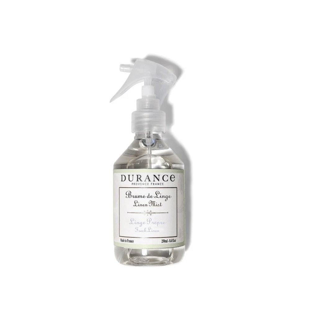 250 ml Durance linen spray in de geur Fresh Linen.