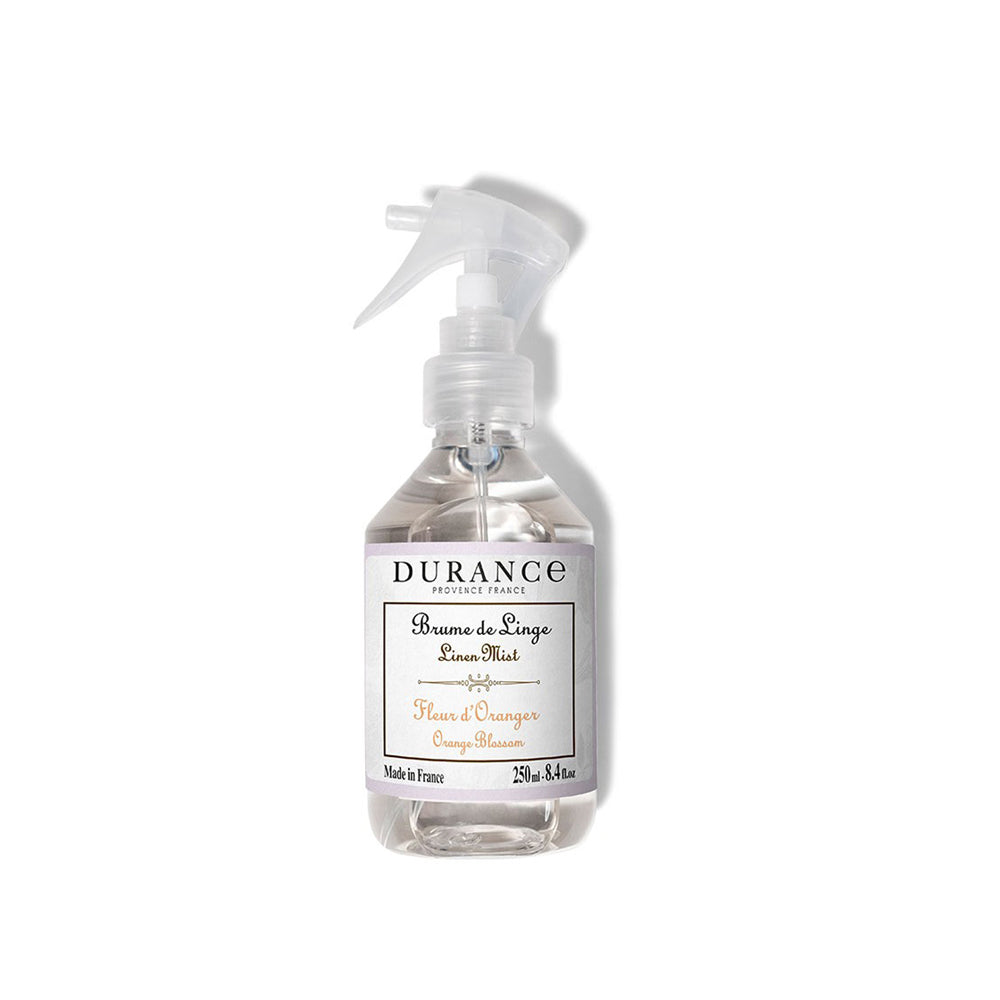 250 ml Durance linenspray in de geur Orange Blossom.