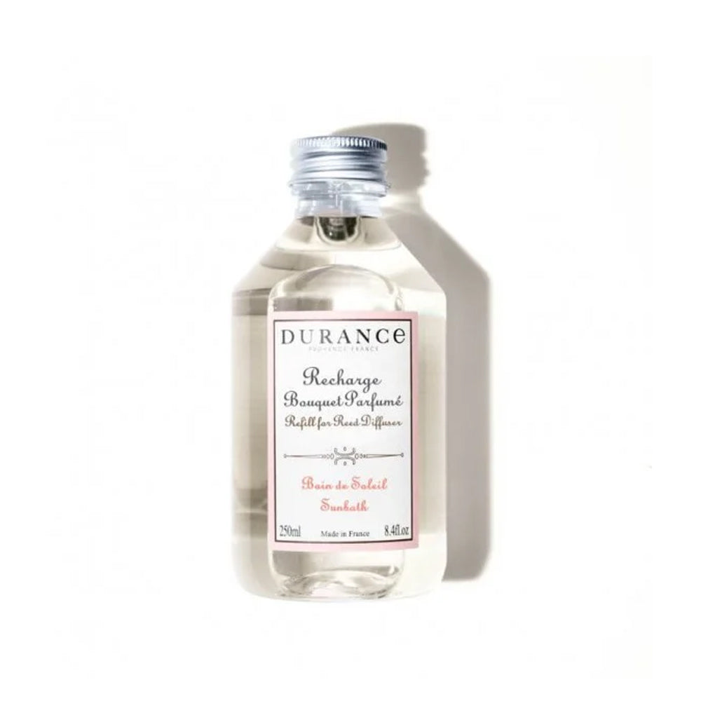 250 ml Durance navulling voor geurstokjes in de geur sunbath.