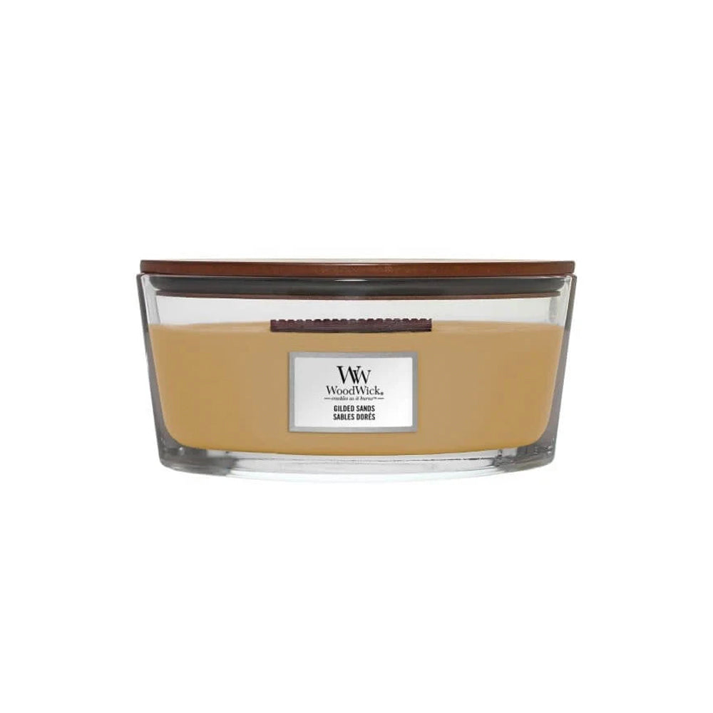 Geurkaars woodwick ellipse gilded sands
