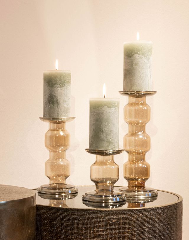 Glazen Kandelaar - Luster Rolls