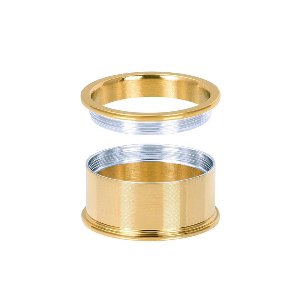 Goudkleurige IXXXI basisring voor dames in 10 mm breedte.