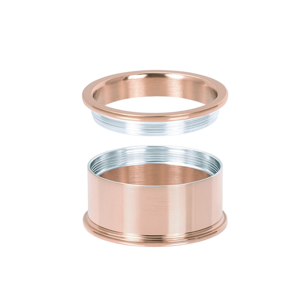 Rosékleurige Limited Edition IXXXI basisring voor dames in 10 mm breedte.