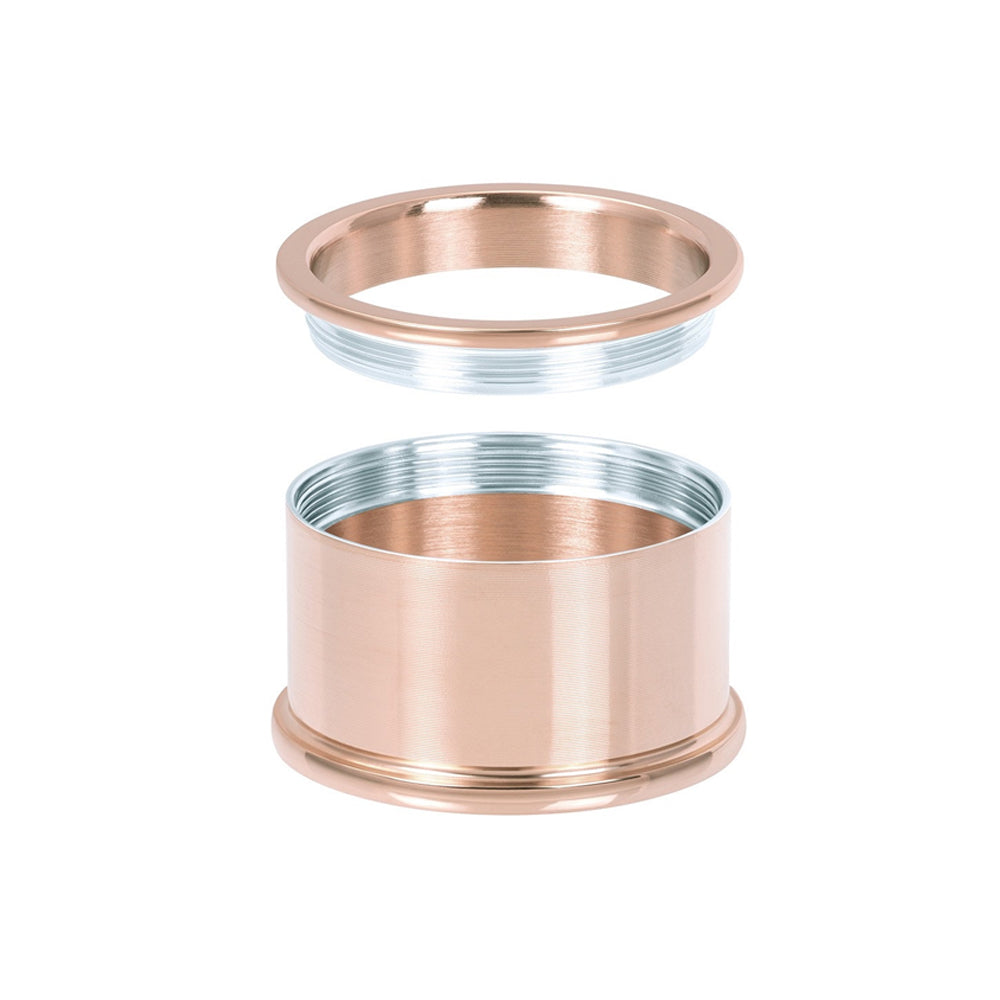 Rosékleurige IXXXI basisring voor dames in 12 mm breedte.