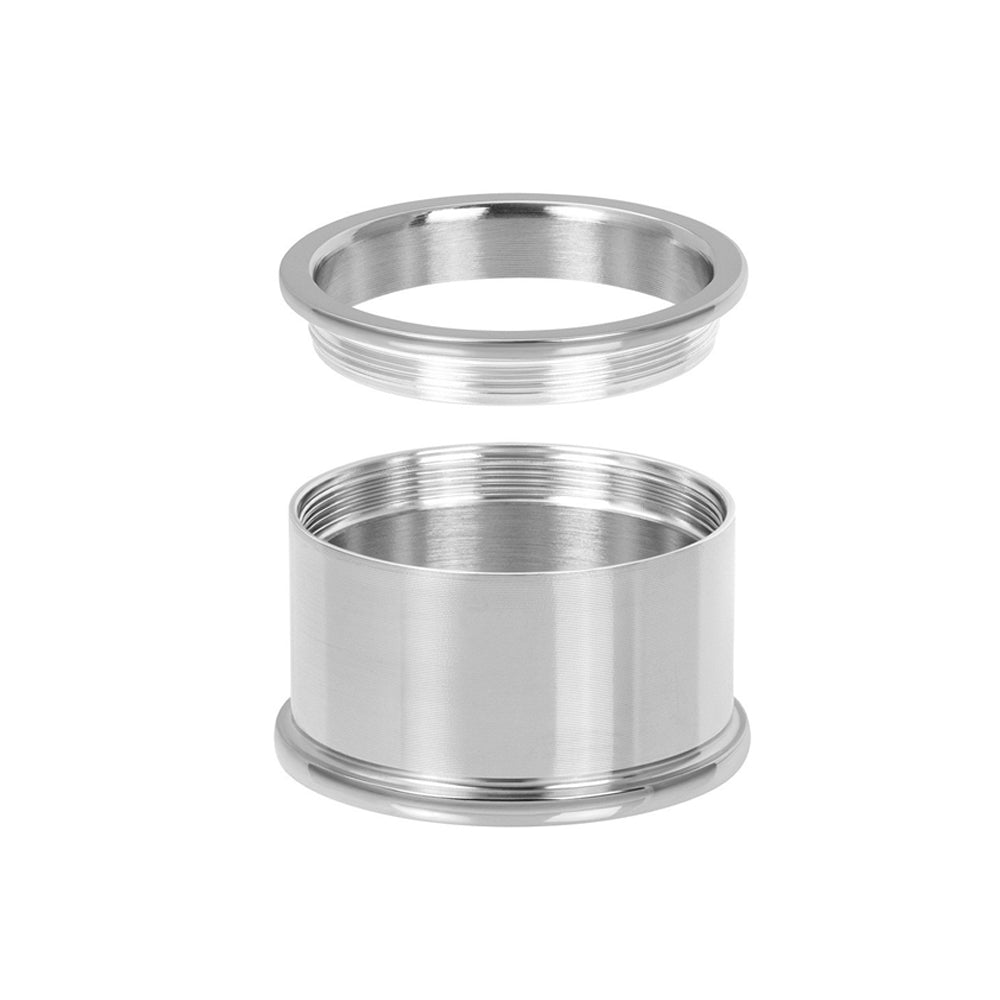 Zilverkleurige IXXXI basisring voor dames in 12 mm breedte.
