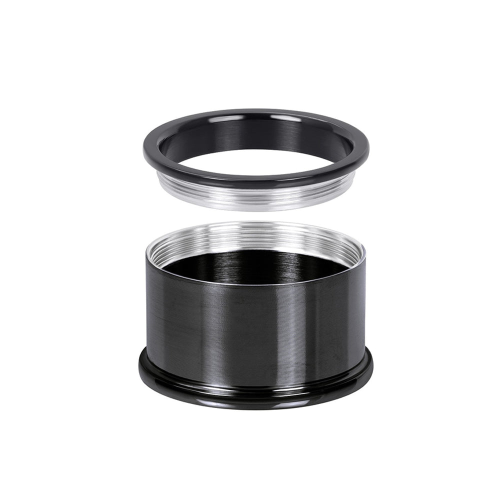 Zwarte IXXXI basisring voor dames in 12 mm breedte.