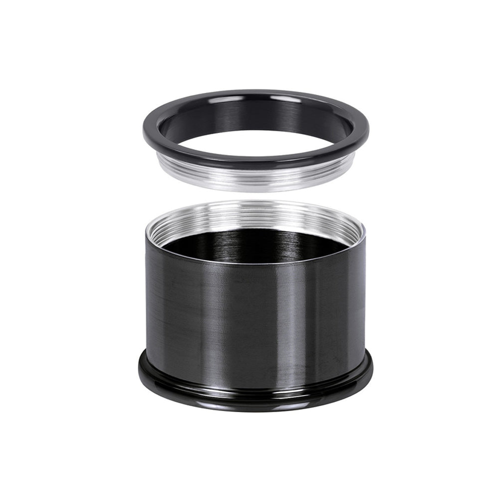 Zwarte IXXXI basisring voor dames in 14 mm breedte.