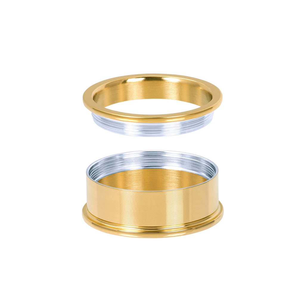 Goudkleurige IXXXI basisring voor dames in 8mm breedte.