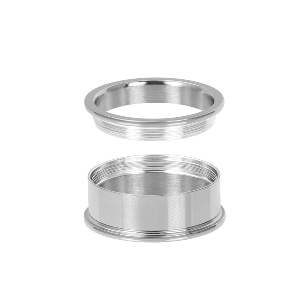 Zilverkleurige IXXXI basisring voor dames in 8 mm breedte.