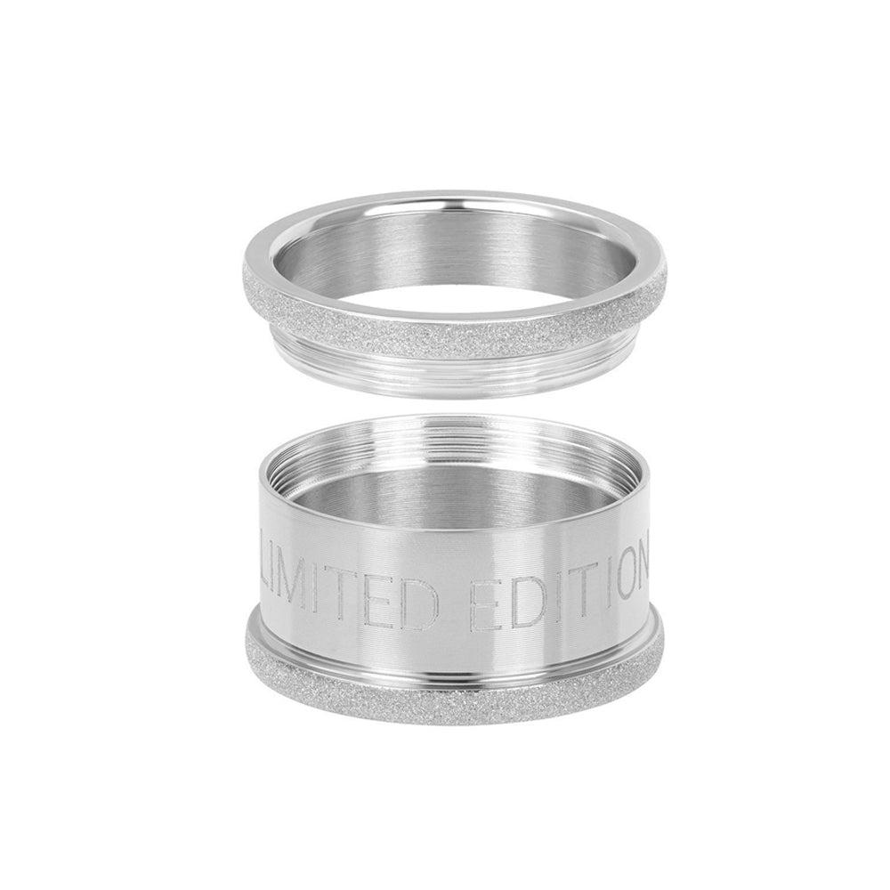 Zilverkleurige Limited Edition IXXXI basisring voor dames in 12 mm breedte.