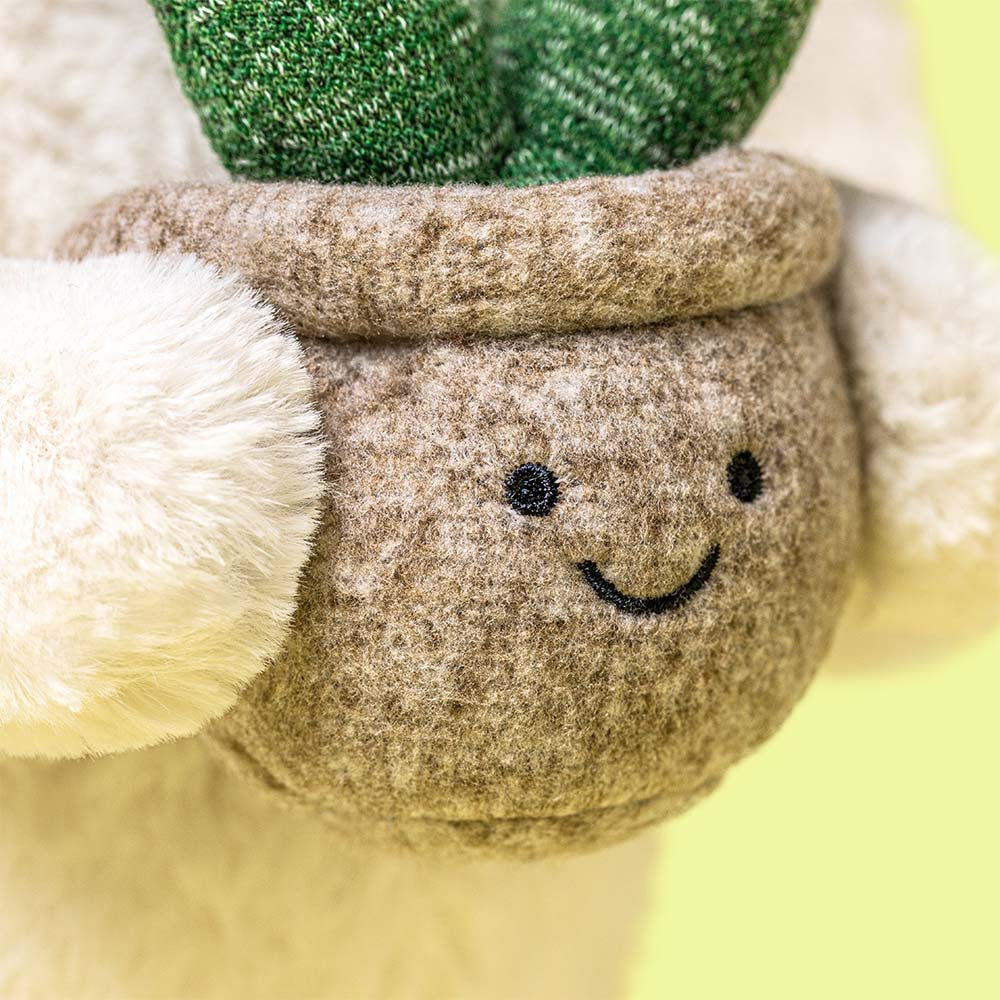 Jellycat - Knuffel - Cream Bunny With Plant