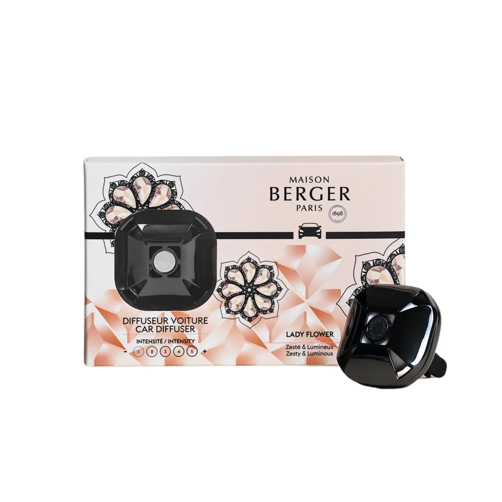 Lampe Berger - Giftset Autoparfum - Lady Flower - Black
