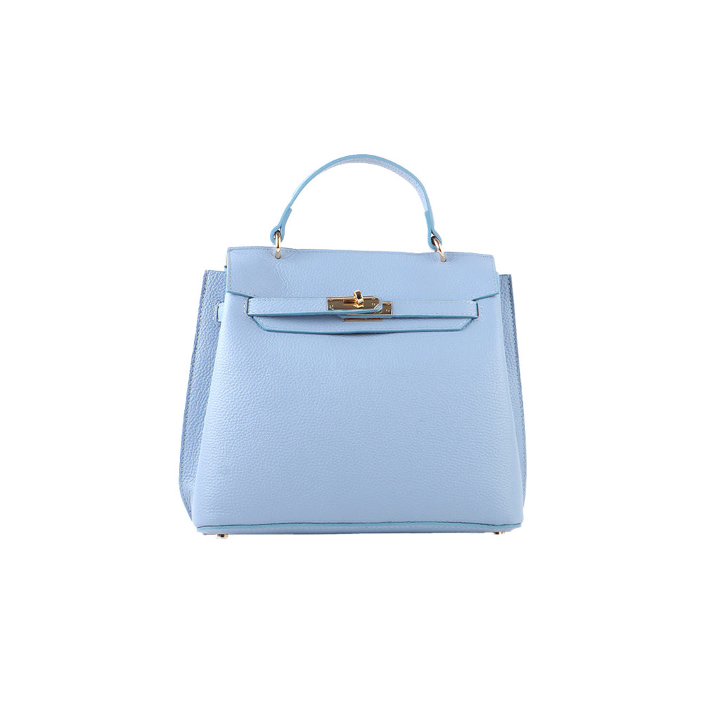 Lederen Handtas - Blauw