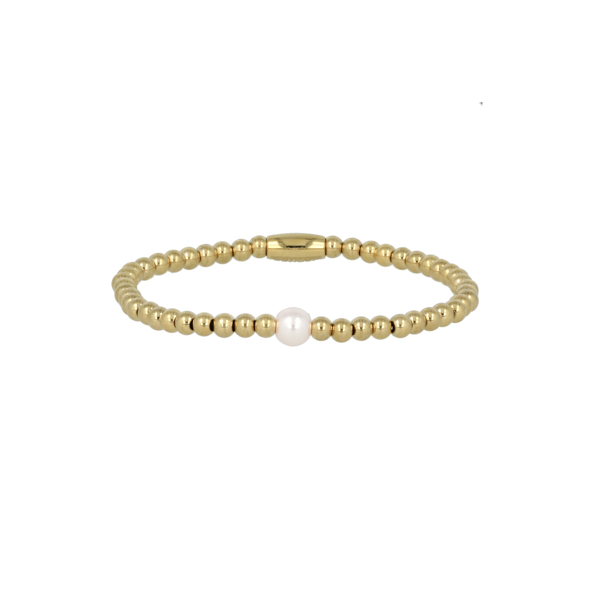 My Bendel - Kralen Armband Met Witte Parel