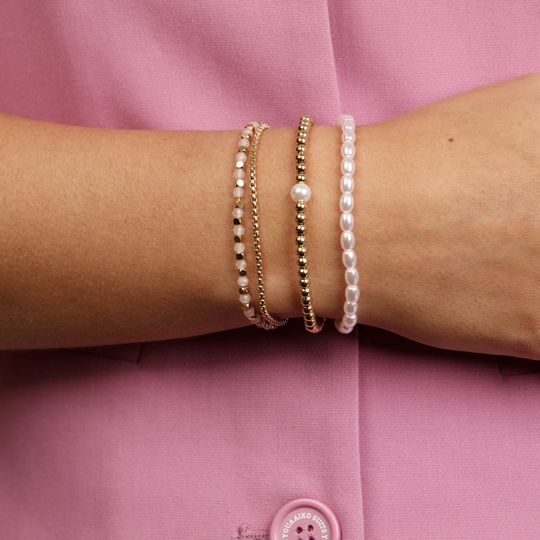 My Bendel - Rose Quartz Kralen Armband