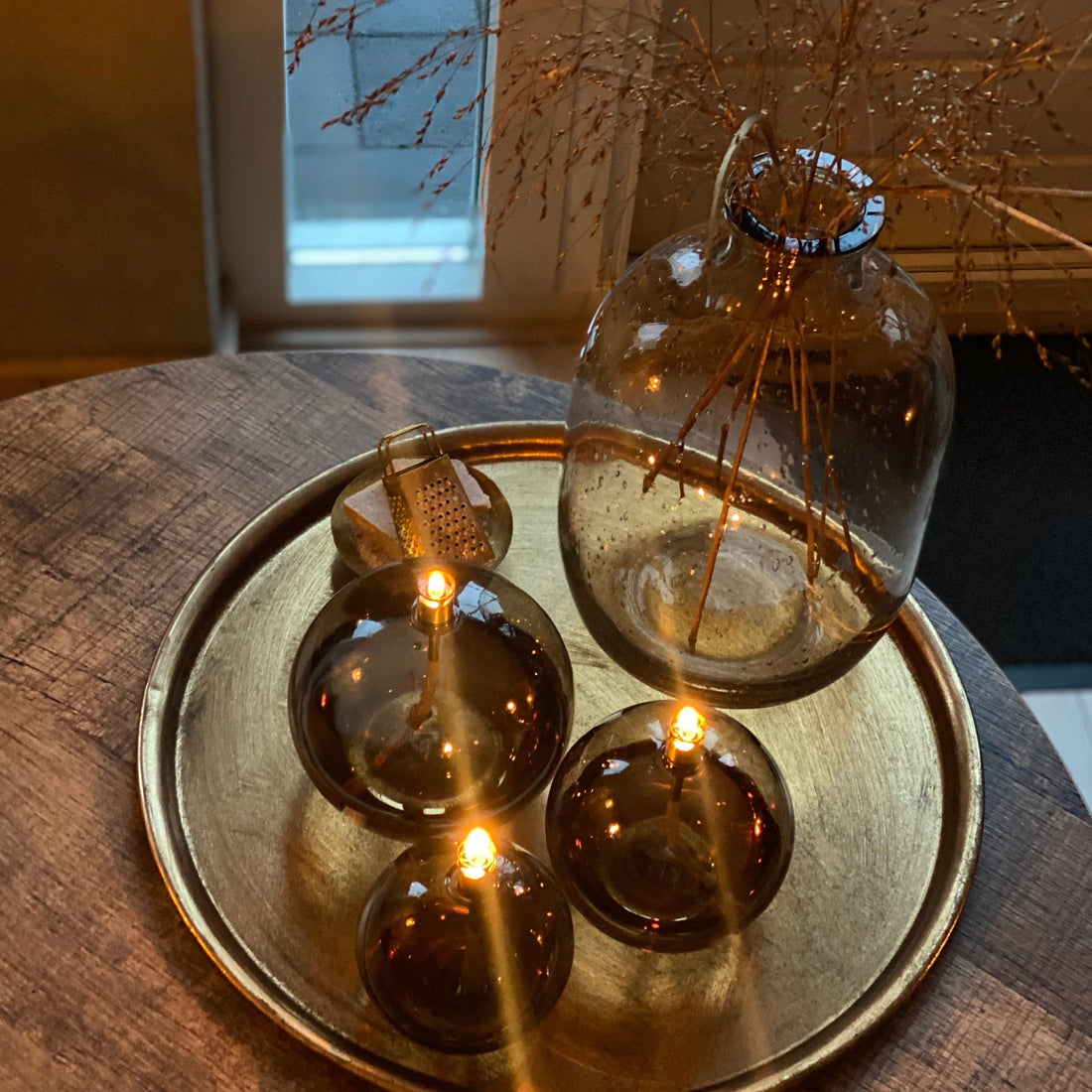 Peri Living - Olielamp - Bol Champagne - Medium