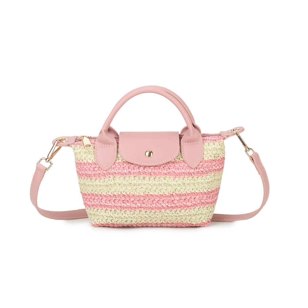 Rieten Handtasje - Roze