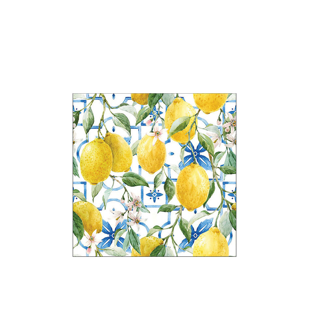 papieren servetten met citroenen