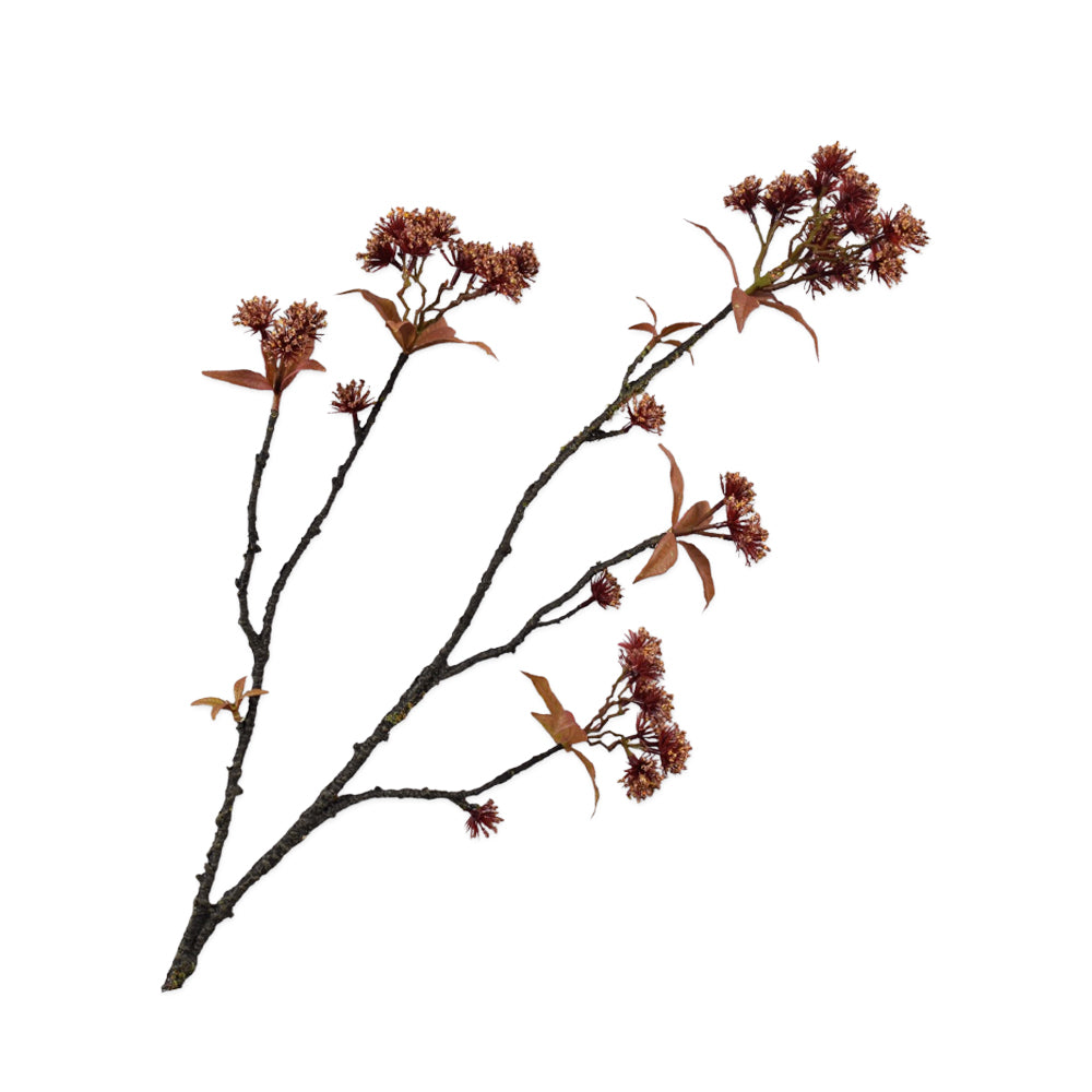 Zijden Bloemen - Silk-Ka - Kastanjetak Rood/Bruin