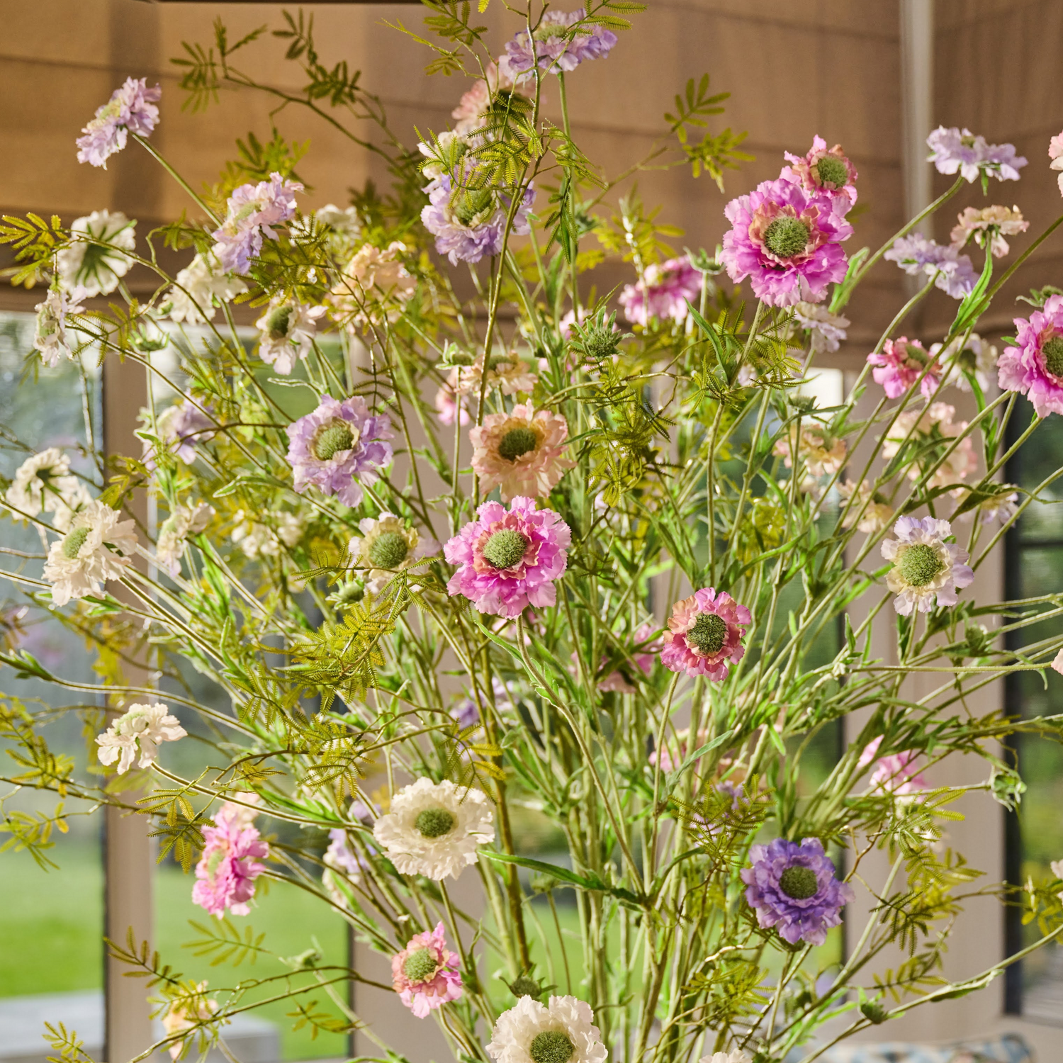 scabiosa bloemen van zijden