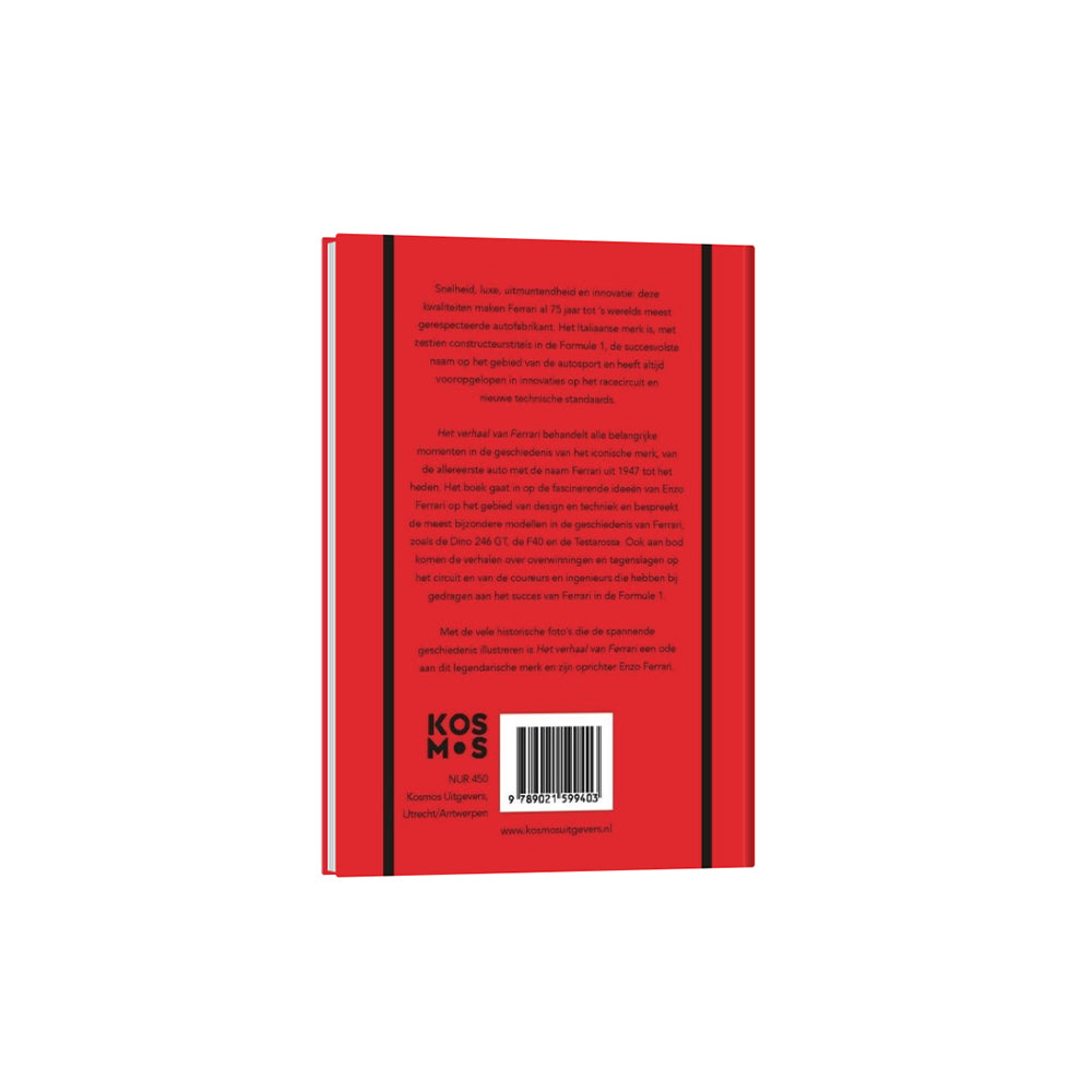 rood tafelboek het verhaal van Ferrari