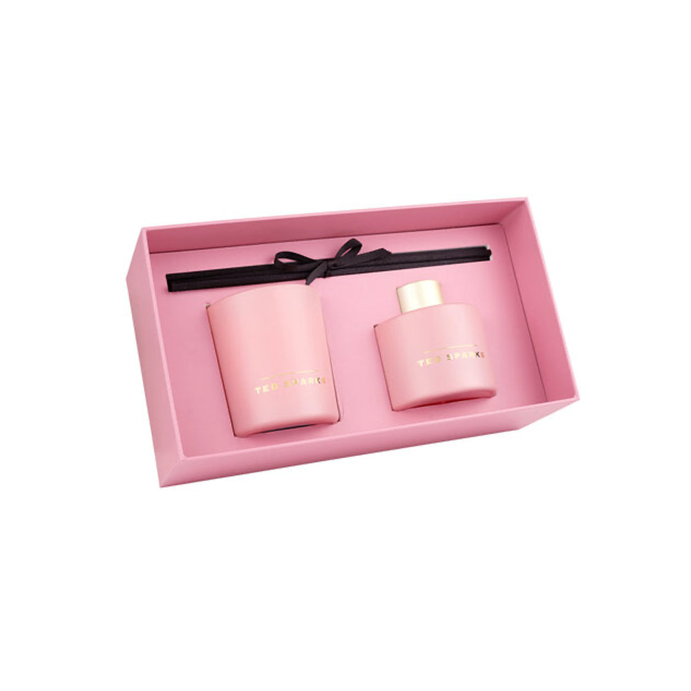 roze giftset van ted sparks in de geur fig & violet