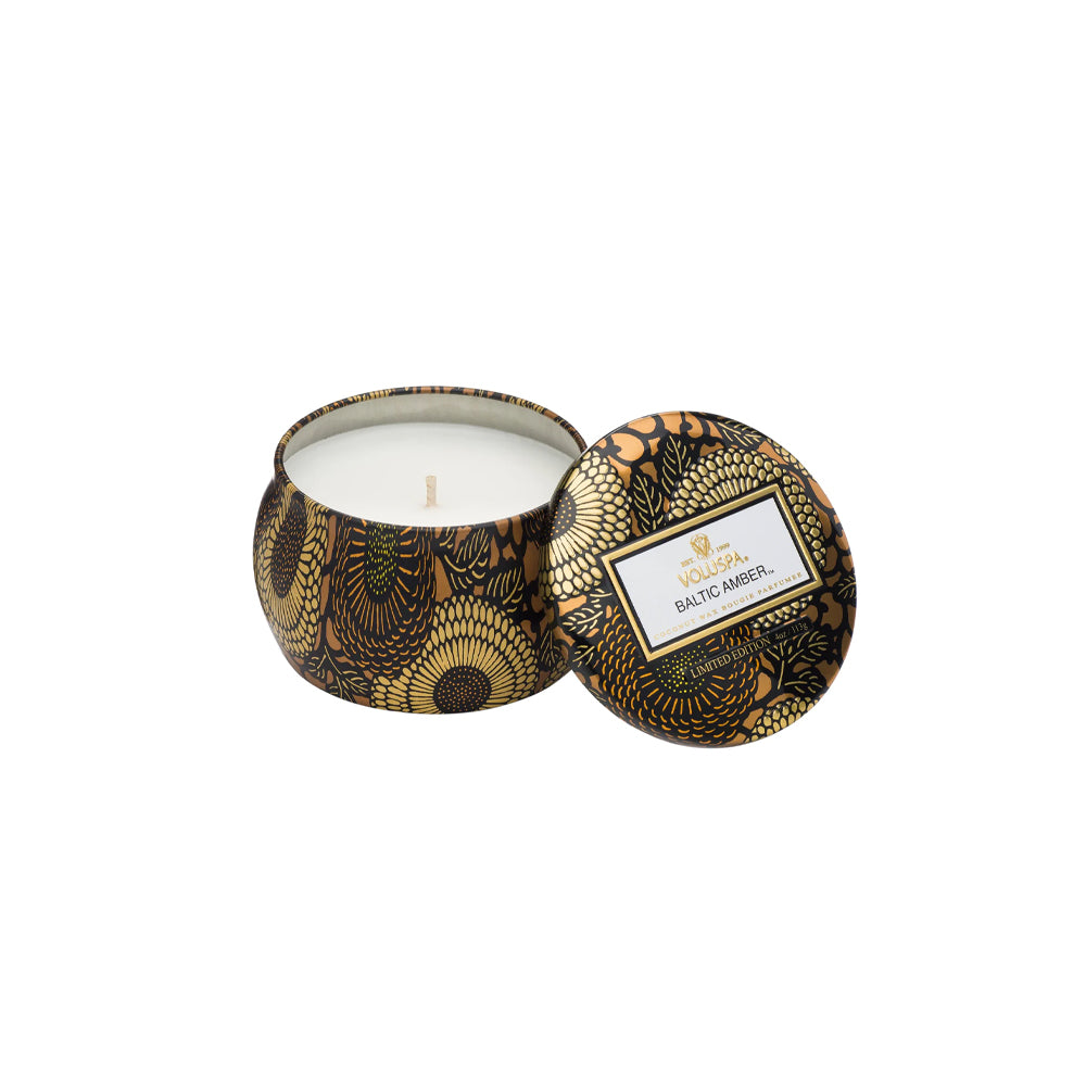 Voluspa Geurkaars - Baltic Amber - Klein Blikje
