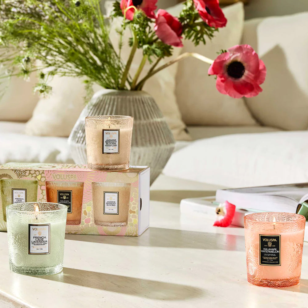 Voluspa Geurkaarsen Giftset - 3 Stuks - Home Refresh