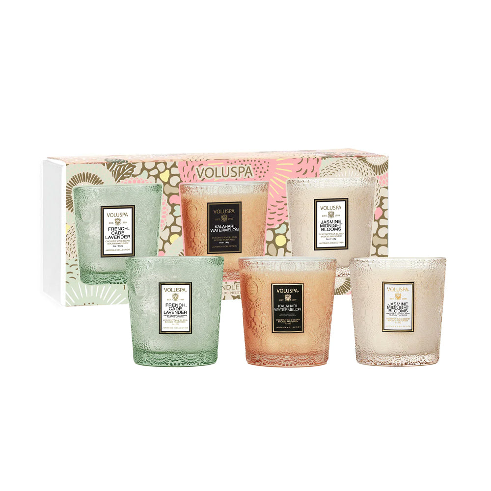 Voluspa Geurkaarsen Giftset - 3 Stuks - Home Refresh