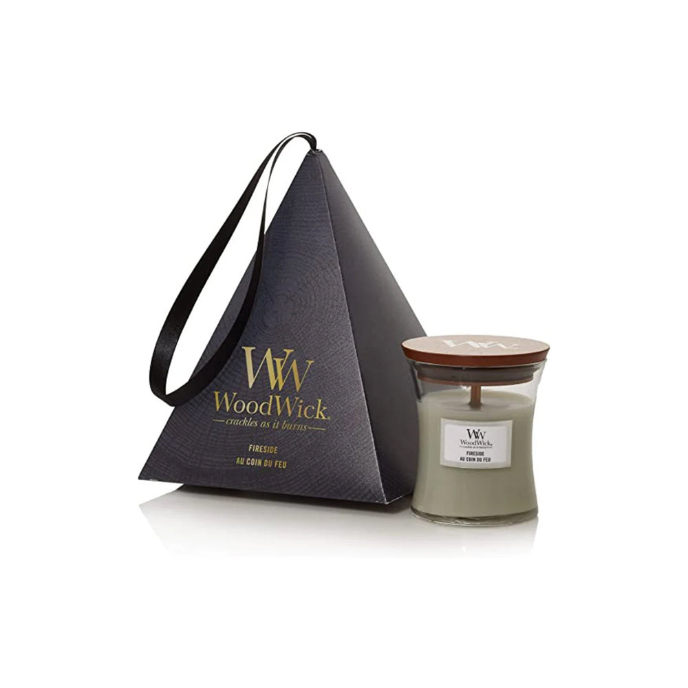woodwick deluxe giftset mini candle fireside