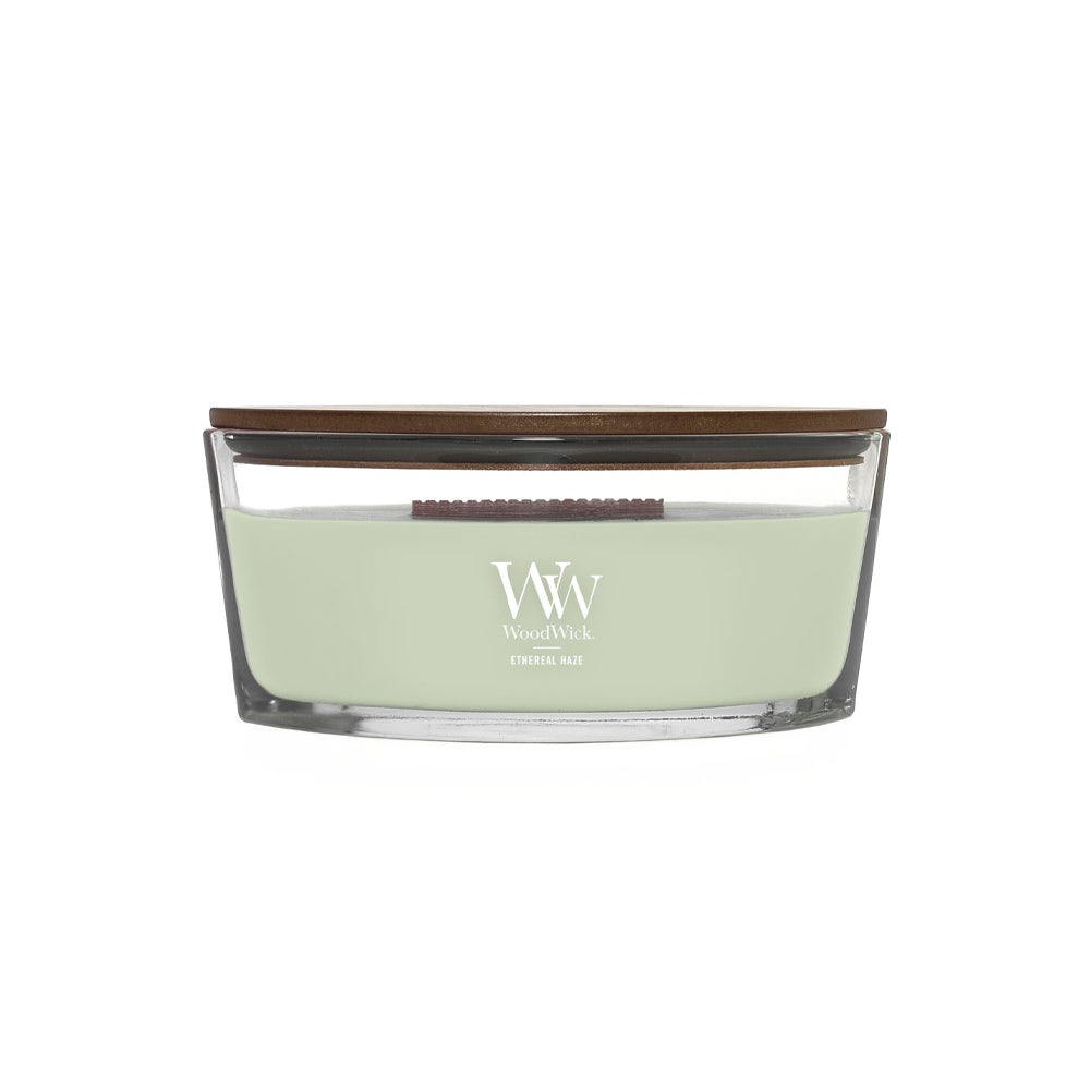 groene woodwick geurkaars ellipse ethereal haze