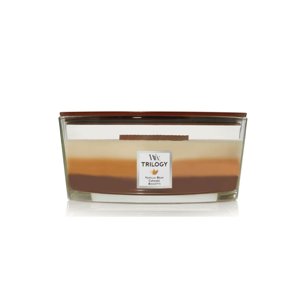 woodwick geurkaars ellipse Trilogy café sweets