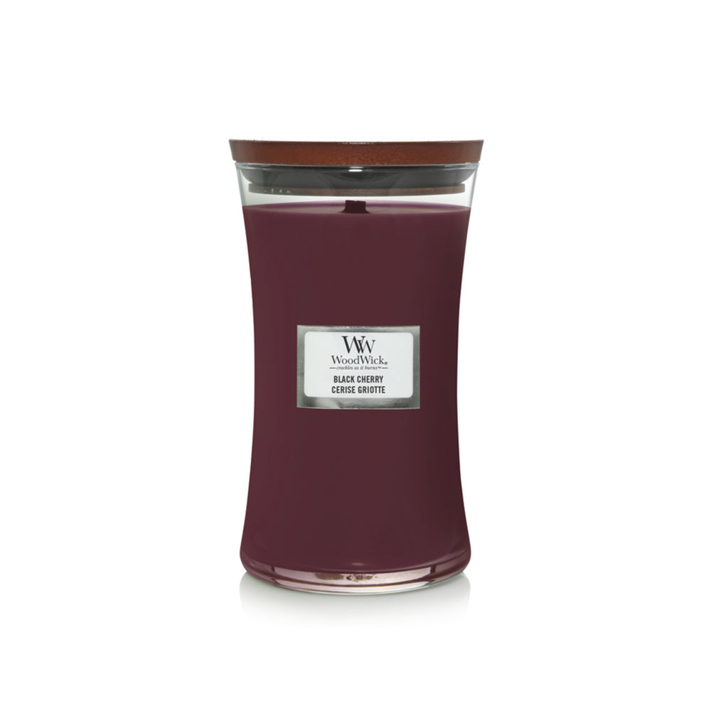 woodwick geurkaars large black cherry