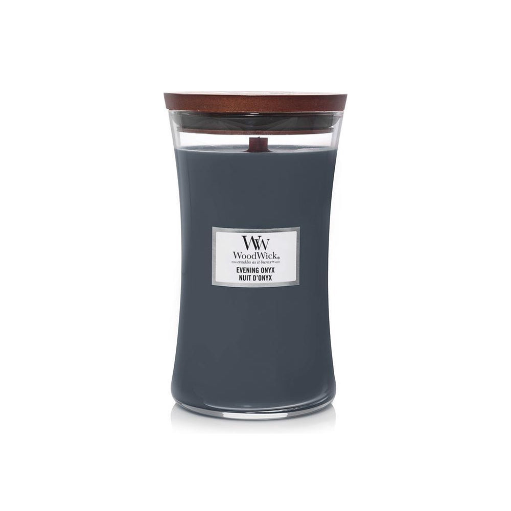 woodwick large geurkaars evening onyx