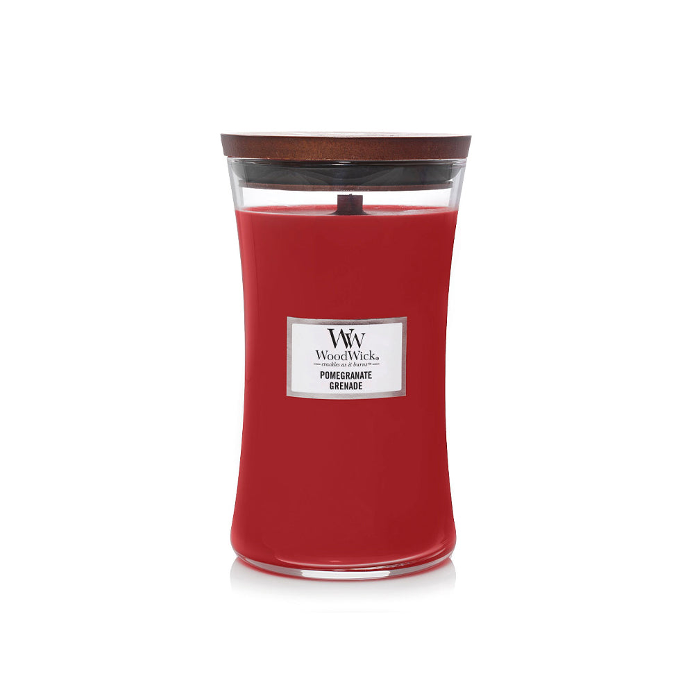 rode woodwick geurkaars large pomegranate