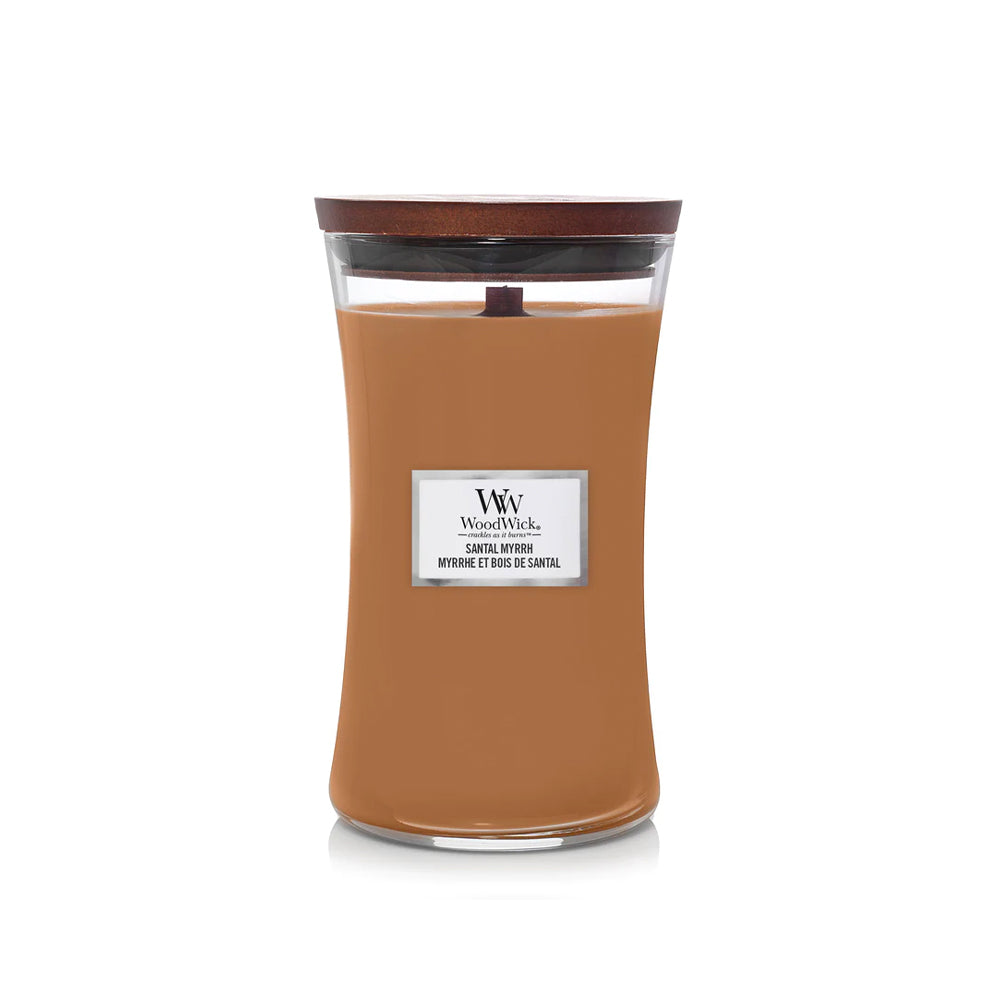 woodwick geurkaars large santal myrrh