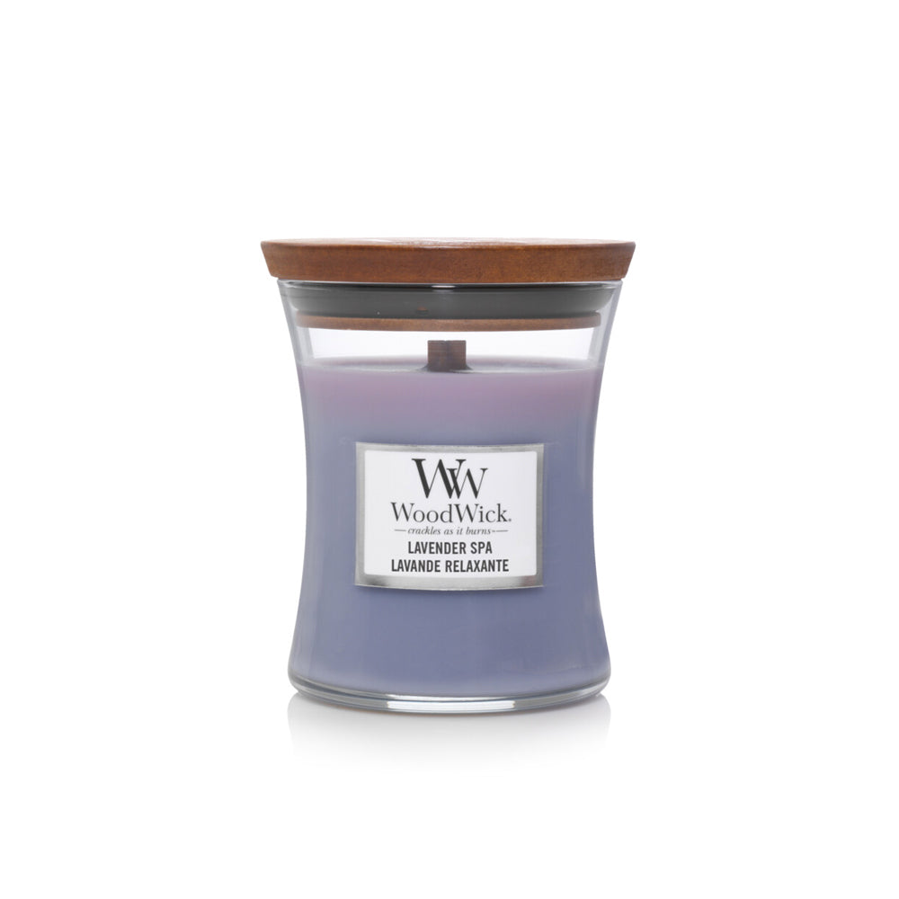woodwick geurkaars medium lavender spa
