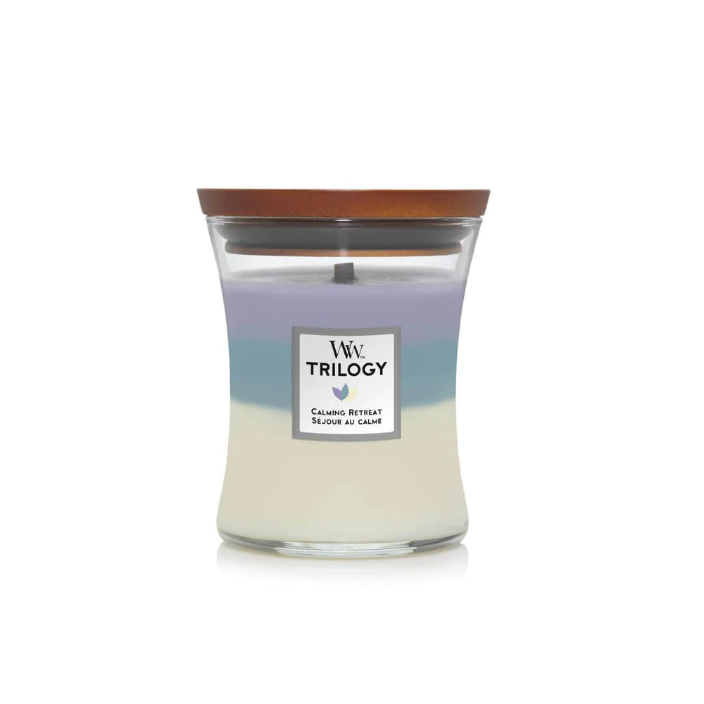 woodwick geurkaars medium triology calming retreat