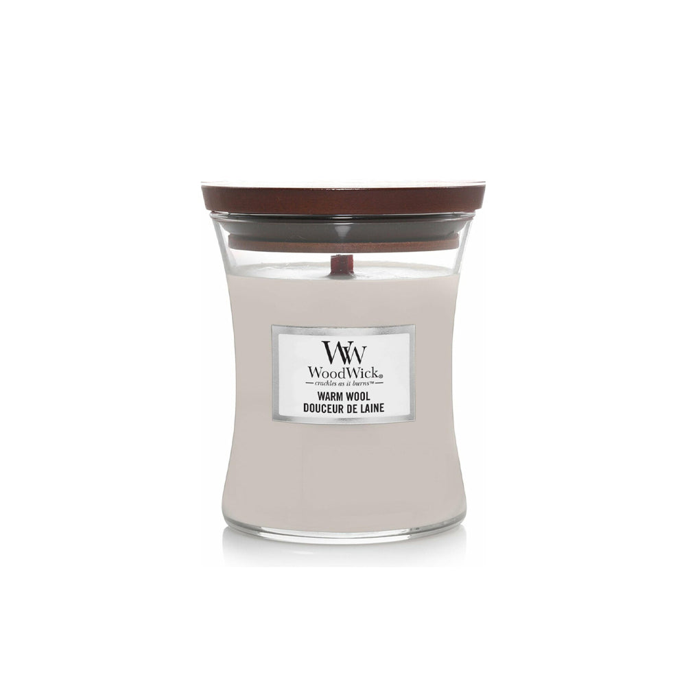 woodwick geurkaars medium warm wool