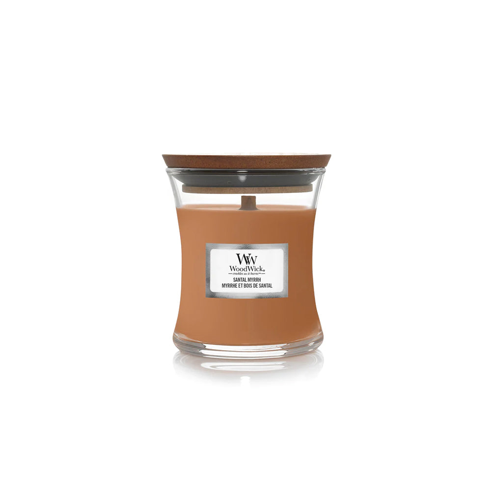 woodwick geurkaars mini santal myrrh