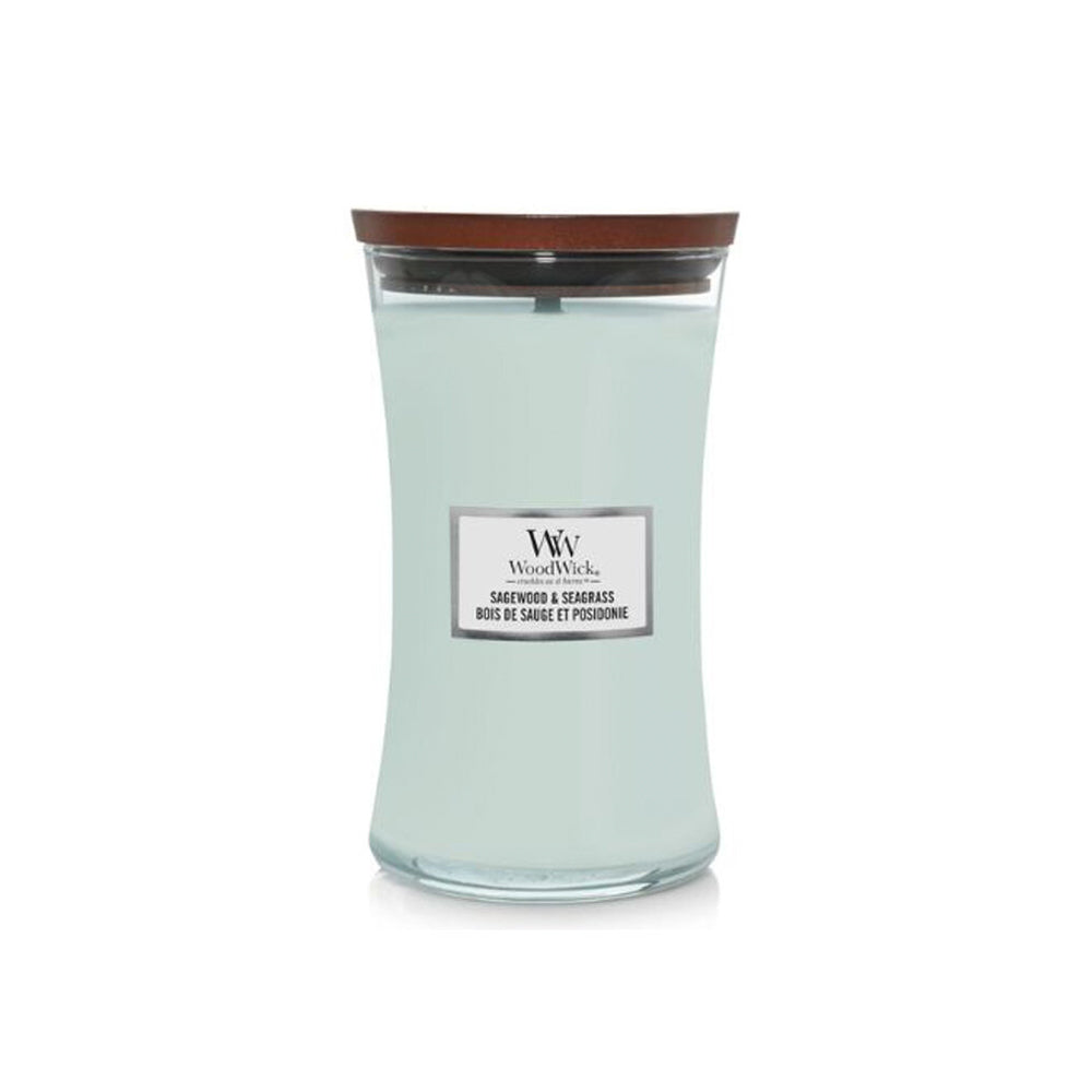 woodwick geurkaars sagewood seagrass